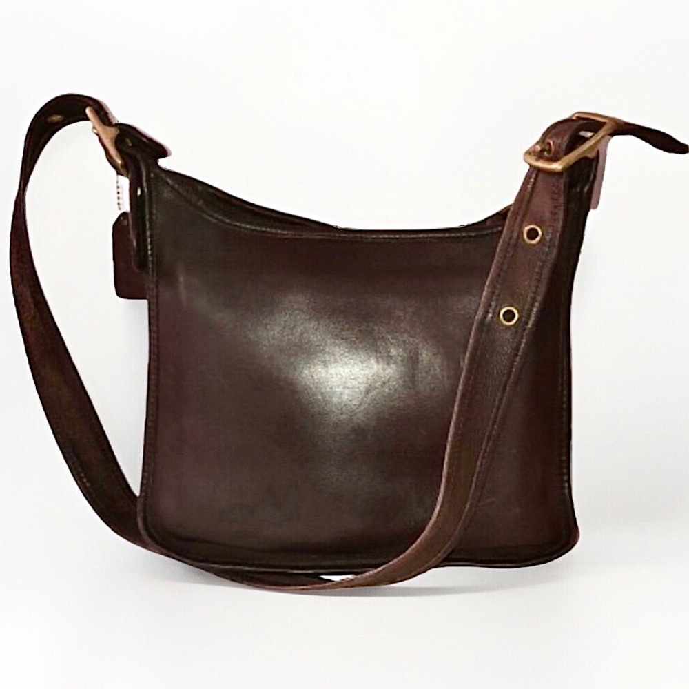 Vintage COACH Legacy Zip Mahogany Glove Tanned Crossbody Shoulder Bag 9966 COA - Picture 4 of 17